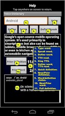 Thumbnail: Voice Dictionary Help Screen.
